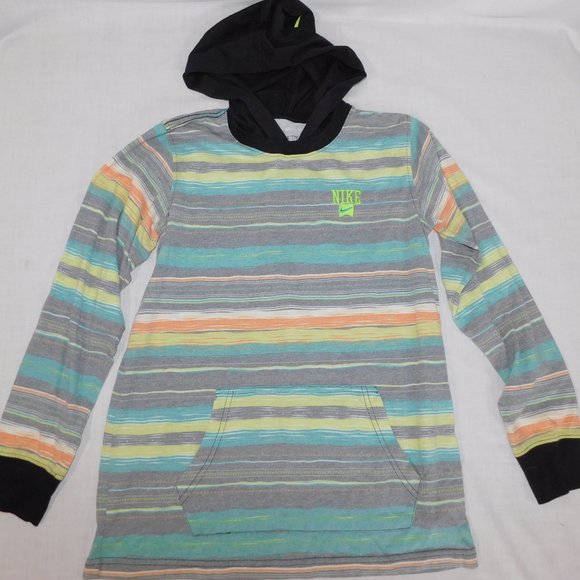 EUC Nike Multicolor Striped Long Sleeve Hoodie - Picture 1 of 6